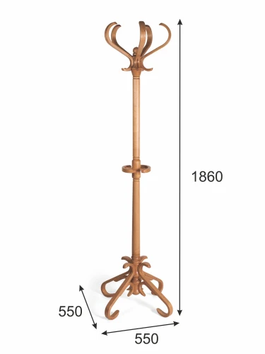 Вешалка напольная В 10Н светло-коричневый