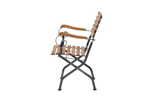 Стул из акации LATA складной с подлокотниками