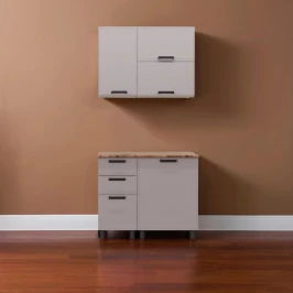 МК Аленушка 1м с 3 ящ. Магнолия Кашемир,скоба черный,сонома