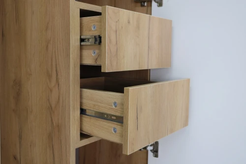 Шкаф Стефани 2, Дуб Крафт Золотой / Софт Белый