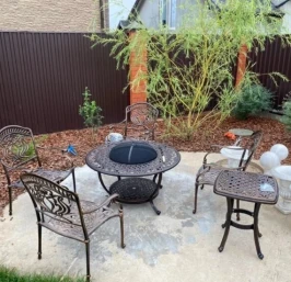 Комплект мебели Fuji из литого алюминия для сада