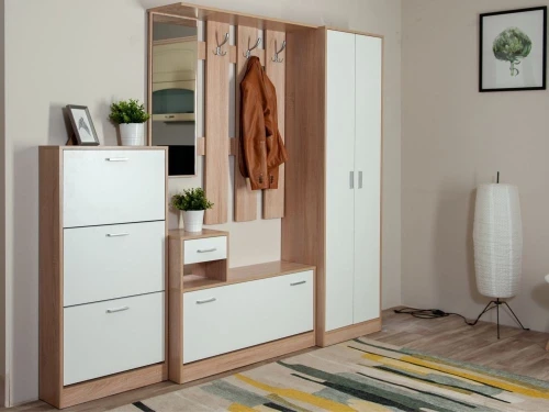 Шкаф «Интер», Дуб сонома/белый