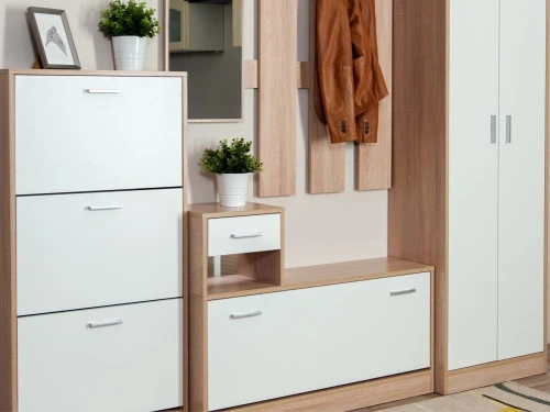 Шкаф «Интер», Дуб сонома/белый