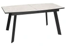 Стол DikLine XL160 хромикс белый/черный / опоры черные Стол DikLine XL160 хромикс белый/черный / опоры черные