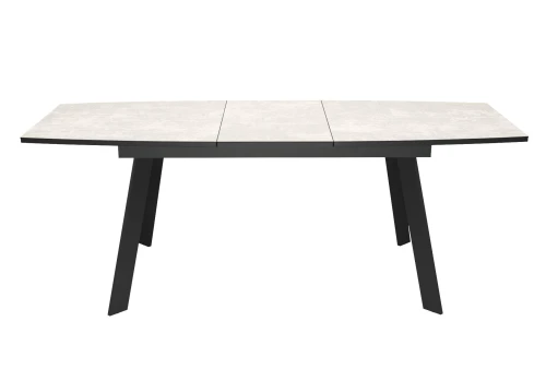 Стол DikLine XL160 хромикс белый/черный / опоры черные