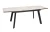 Стол DikLine XL160 хромикс белый/черный / опоры черные
