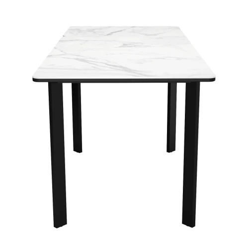 Стол DikLine LK90 Керамика Черный мрамор/подстолье черное/опоры черные