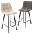 Полубарный стул CHILLI-QB SQUARE бежевый #5, велюр / черный каркас (H=66cm) М-City