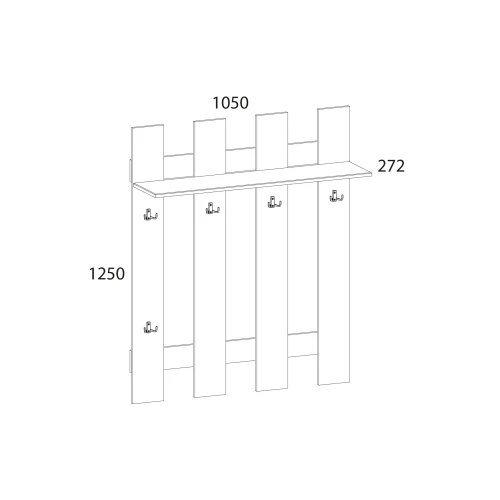 DOORSET, Вешалка 105. Цвет ДУБ НАВАРРА