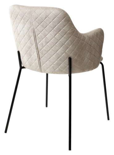 Стул AMARETTO VBP206 античный светло-бежевый, велюр без пальчикового эффекта /черный каркас, М-City