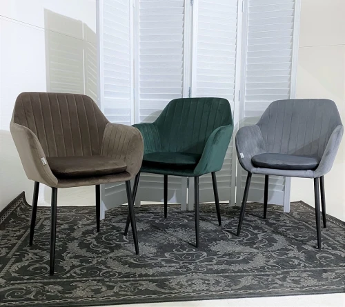 Стул ALABAMA BLUVEL-38 LATTE, велюр / черный каркас М-City