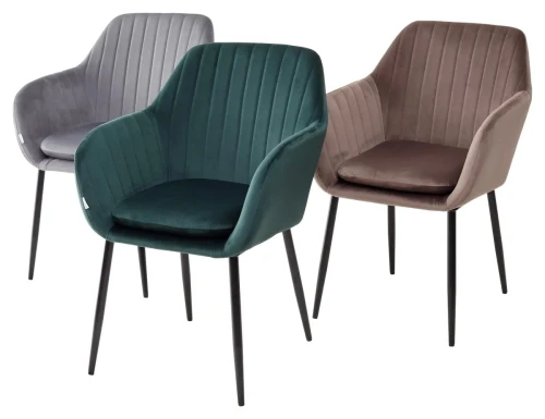 Стул ALABAMA BLUVEL-38 LATTE, велюр / черный каркас М-City