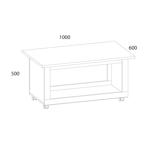 Стол журнальный, OSKAR , цвет дуб Санремо