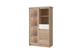 Шкаф с витриной 1V1D1S2N, SOMMA, цвет дуб сонома/сосна каньон
