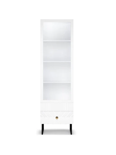 Шкаф-витрина Марсель 600, белый глянец