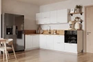 Кухонный гарнитур КГ Угловой 1500х2700 (с пм) Эмаль, Белый  Арника РМ
