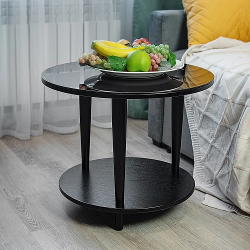 Стол журнальный BeautyStyle 10 венге/стекло черное