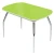Стол «Ривьера» мини 90x60 стекло зеленый, опоры хром
