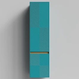 Пенал Аурум 40, пример RAL 5021 Водная синь, матовая, подвесной, левый