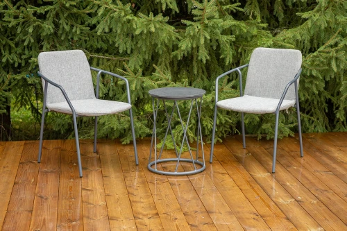 "Марокко" кофейный комплект из алюминия, цвет темно-серый