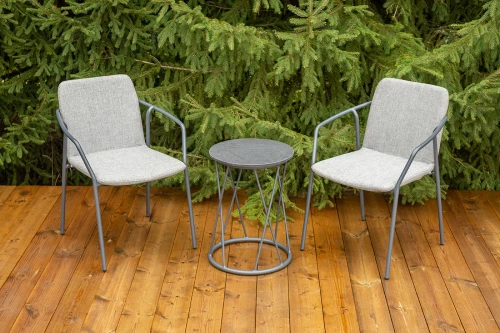 "Марокко" кофейный комплект из алюминия, цвет темно-серый