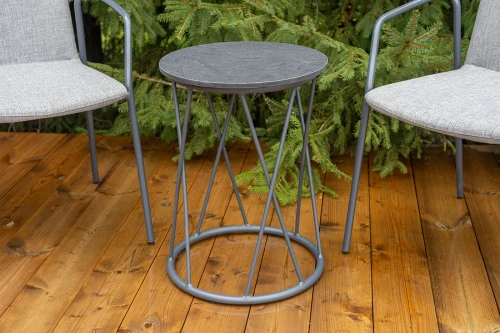 "Марокко" кофейный комплект из алюминия, цвет темно-серый