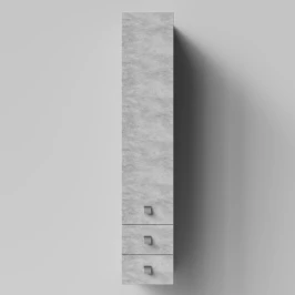 Пенал Квадро 30 подвесной, Горный камень ПВХ 57807, левый