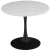SQT-2K Стол обеденный керамический, белый D90, основание металл черный D60