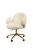 Кресло офисное Клауд-2 DR-1252-A-OF, 65х63х89, ткань букле белый/золотые ноги
