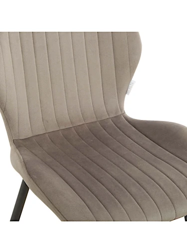 DC825 Стул мягкий, АНТРАЦИТ#G62-15 велюр, каркас металл черный КРУГЛЫЙ