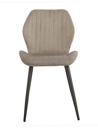 DC825 Стул мягкий, АНТРАЦИТ#G62-15 велюр, каркас металл черный КРУГЛЫЙ