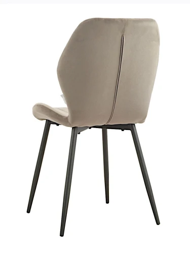 DC825 Стул мягкий, АНТРАЦИТ#G62-15 велюр, каркас металл черный КРУГЛЫЙ