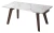 Стол BETIS 180 MATTE GILDED WHITE SOLID CERAMIC / Орех, ®DISAUR