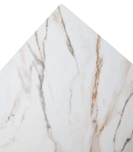 Стол BETIS 180 MATTE GILDED WHITE SOLID CERAMIC / Орех, ®DISAUR