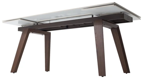 Стол BETIS 180 MATTE GILDED WHITE SOLID CERAMIC / Орех, ®DISAUR