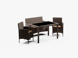 Комплект мебели из искусственного ротанга Анкор Lunch Set Dark Brown