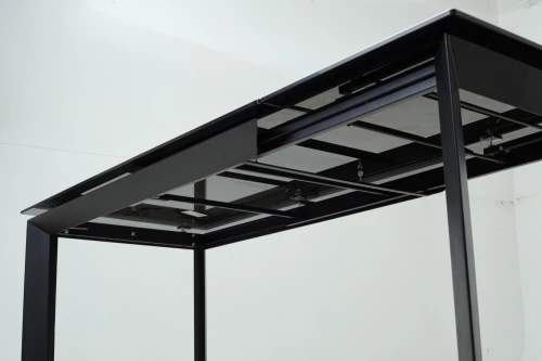 Стол CREMONA 160 KL-99 Белый мрамор матовый, итальянская керамика / черный каркас, ®DISAUR