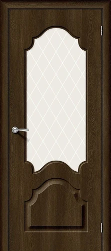 Межкомнатная дверь винил BRAVO Скинни-33 Dark Barnwood White Сrystal