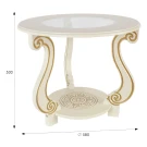 Стол журнальный Грация (С) слоновая кость/золото