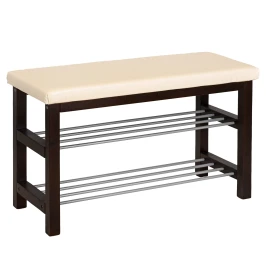 Банкетка BeautyStyle 4 темно-коричневый/экокожа бежевый