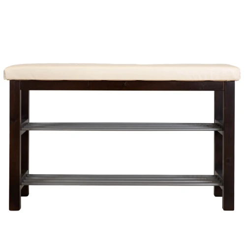 Банкетка BeautyStyle 4 темно-коричневый/экокожа бежевый