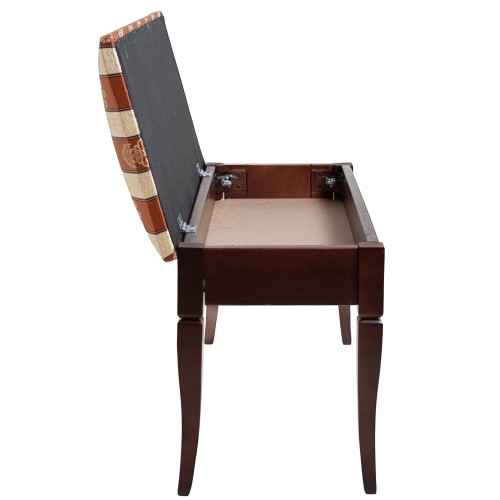 Банкетка Вивальди М с ящиком средне-коричневый, ткань полоса коричн.