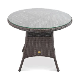 Стол КИПР D940 Шоколад металлик искусственный ротанг