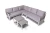"Париж" угловой модульный диван, каркас из алюминия, цвет серый