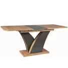 Стол обеденный LOTUS 136-176/80 (корпус дуб вотан, Вольфрам)