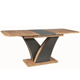 Стол обеденный LOTUS 136-176/80 (корпус дуб вотан, Вольфрам)