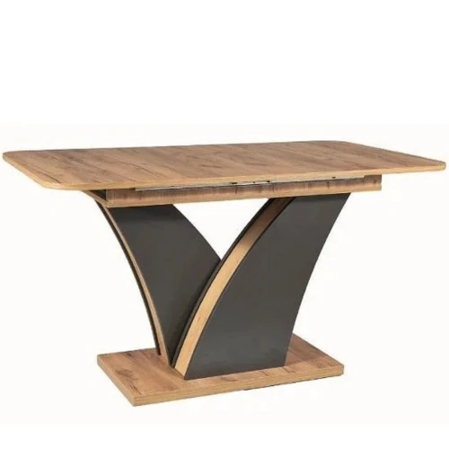 Стол обеденный LOTUS 136-176/80 (корпус дуб вотан, Вольфрам)