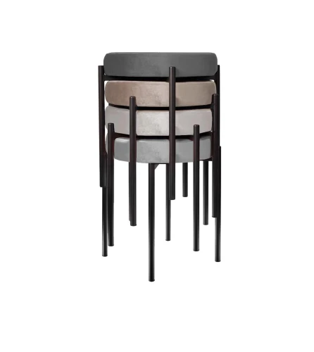 Комплект 2 шт. Табурет DikLine, M02 бежевый, ножки черные