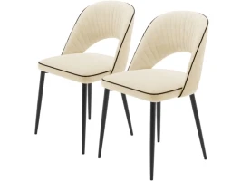 Комплект стульев «Монро» 2шт, бренди 03, кант черный, каркас черный