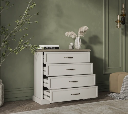 TOSCANA NEW, Комод 4S. Цвет ПЕРСИДСКИЙ ЖЕМЧУГ/КАНЬОН